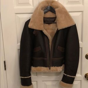 UGG Australia Leather Shearling Aviator Jacket